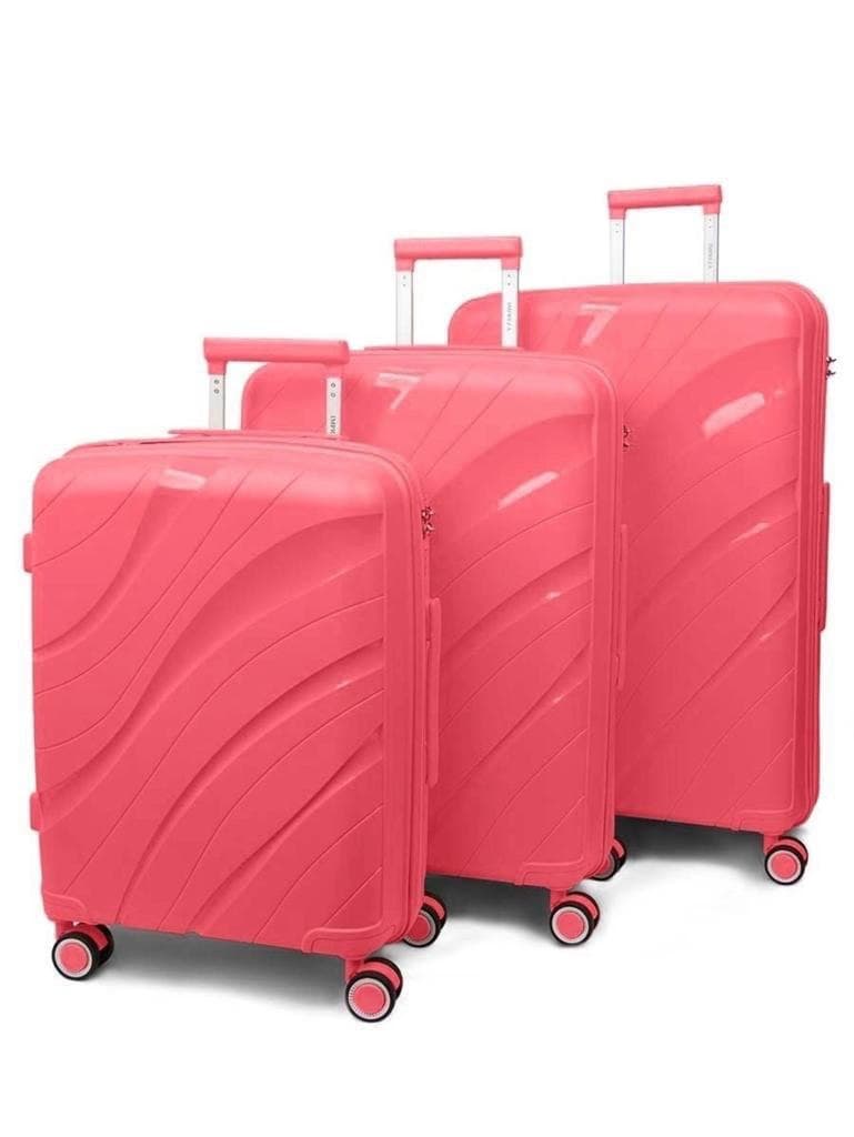 Комплект чемоданов Impreza (полипропилен) - Розовый