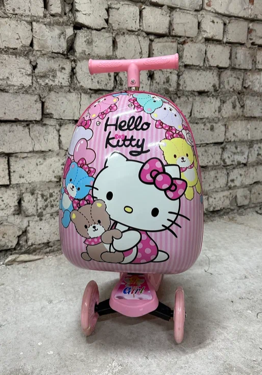 Детский чемодан-самокат "Hello Kitty"