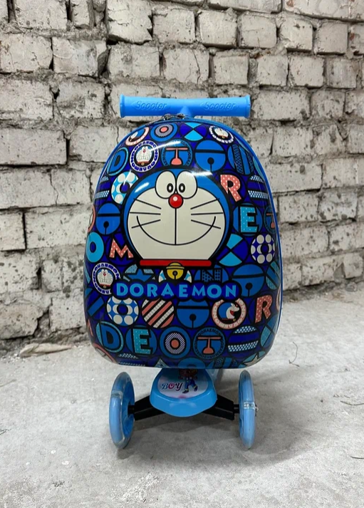Детский чемодан-самокат "Котик"