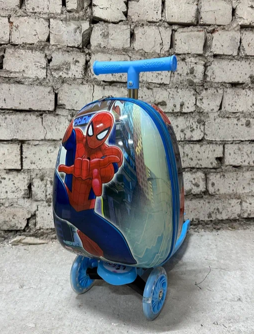 Детский чемодан-самокат "Человек-паук"